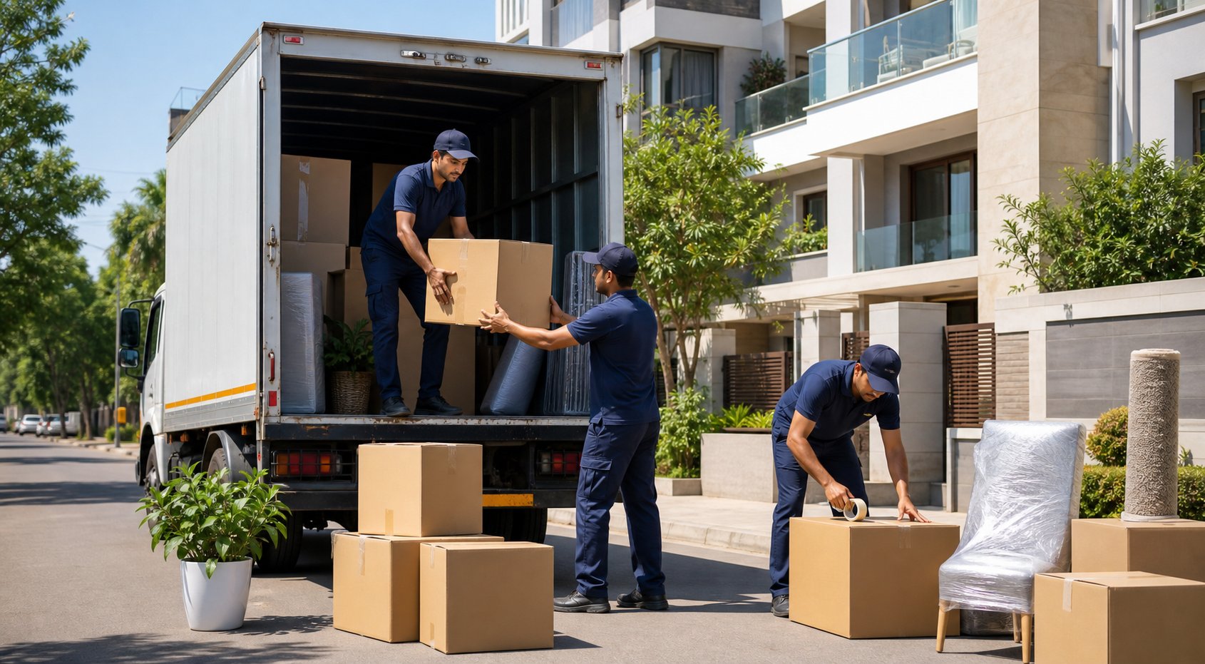 Packed goods prepared for Ghaziabad to Chennai relocation