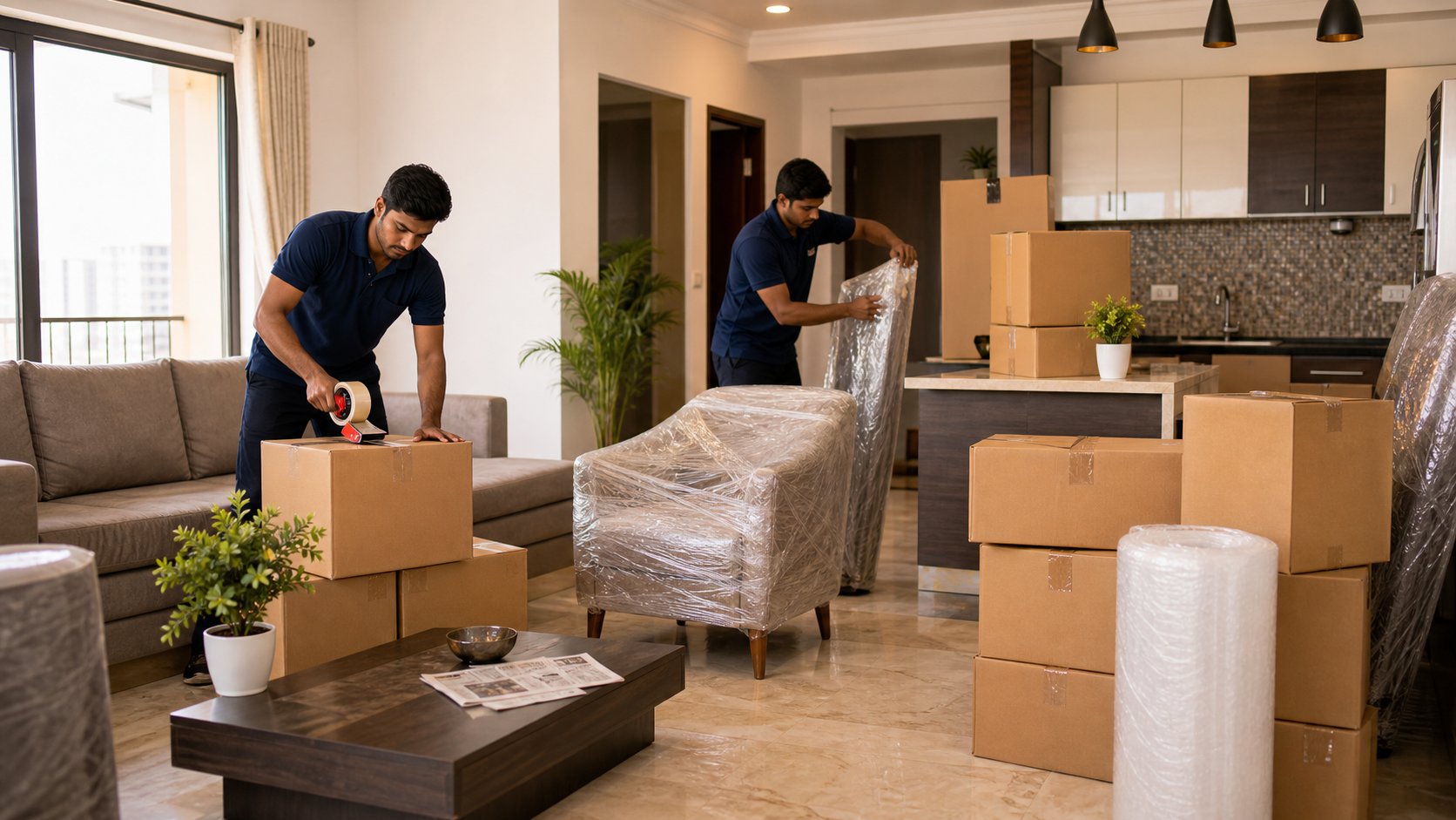 Packed household goods for Gurgaon to Chennai relocation
